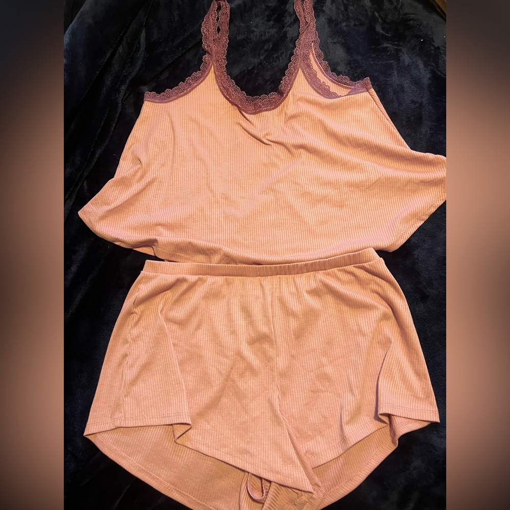 Cute purple and lace adore me pj set